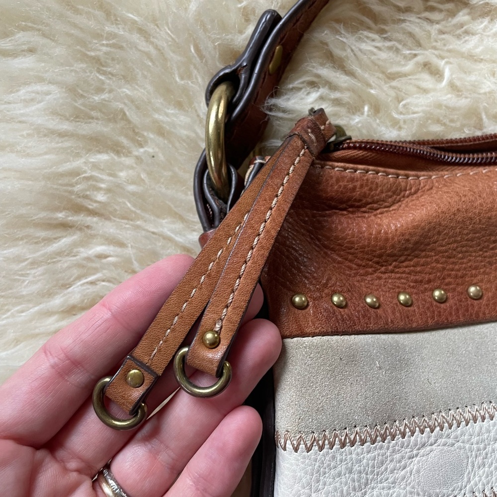 Fossil Genuine Leather Patchwork Horizontal Strip… - image 2